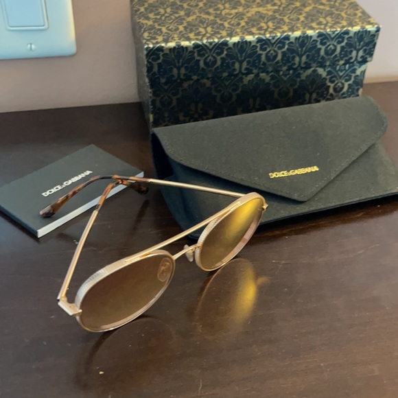 DOLCE & GABBANA Rose Gold Sunglasses. - Picture 3 of 4